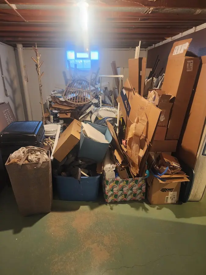 Roll-off dumpster container at job site for 6 Yard Dumpster Rental in Barberton